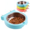 Stainless steel pet bowl hanging bowl tableware overturn proof dog bowl dog bowl