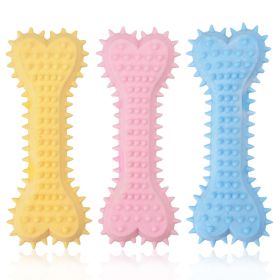 2pcs New dog grinding teeth biting toys Creamy scented with prickly flat bones (colour: 2pcs, size: Yellow)