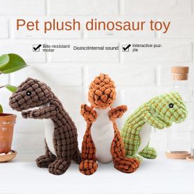 Pet dog plush toys bite resistant teeth grinding vocal toys teeth cleaning (Color: coffee)