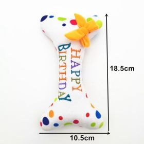 plush toys; pets gnawing bones; sounding toys; teeth cleaning; dog toys (colour: Embroidered bone)