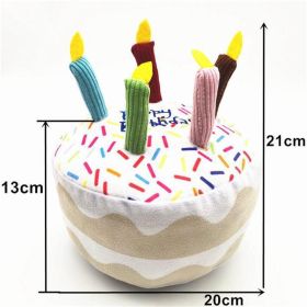 plush toys; pets gnawing bones; sounding toys; teeth cleaning; dog toys (colour: Big cake)