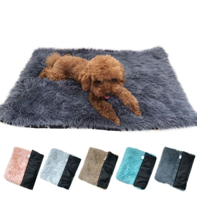 Soft Plush Padded Pet Sleeping Mat, Sofa Cushion Warm and Breathable (Color: Light Grey, size: S(35X50CM))