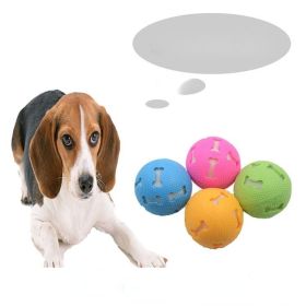 Rubber Ball Hollow Footprint Training Elastic Durable Chew Play Ball Toy for Dog (Color: Orange)