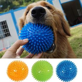 Dog Toys, Tooth Cleaning Ball TPR Training, Teeth Chewing Toy (Color: Green, size: M-9CM)