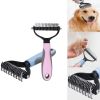 Pet Hair Removal Comb Brush Double Sided Grooming