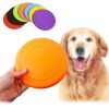 7 Colors Flying Disk Safety TPR Pet Interactive Toys Training