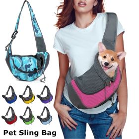 Pet Carrier S/L Outdoor Travel Dog Shoulder Bag Mesh Oxford Single Comfort Sling Handbag Tote Pouch (Color: Red, size: L)