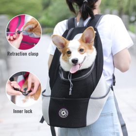 Travel Backpack, Double Shoulder Portable Outdoor Dog Carrier Bag Travel Set (Color: Orange, size: S for 0-5kg)