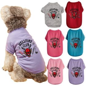 Pet Dog Halloween Cosplay Crewneck Bull T-shirts (Type: Red bullXS)