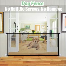 Dog Gate Qiao Net Dog Fence Pet Barrier Fence Suitable for Indoor Safety Dog Gate (Color: Yellow, size: 180cm)