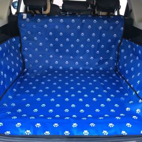 Pet Carriers Car Seat Cover Trunk Mat Cover Protector Carrying for pets (Color: Blue)