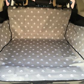 Pet Carriers Car Seat Cover Trunk Mat Cover Protector Carrying for pets (Color: Gray)