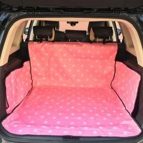 Pet Carriers Car Seat Cover Trunk Mat Cover Protector Carrying for pets (Color: Pink)