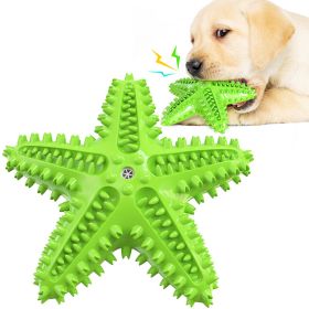 Sea Star Shaped Dog Toothbrush with Sound, Pet Teeth Grinding Toy Dog (Ships From: CN, Color: C)