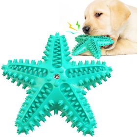 Sea Star Shaped Dog Toothbrush with Sound, Pet Teeth Grinding Toy Dog (Ships From: CN, Color: A)