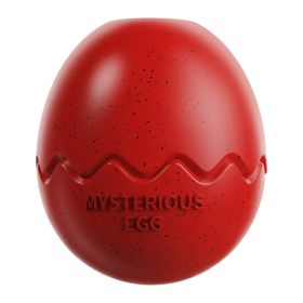 Large Dog Toy Dinosaur Eggs Fillable Slow Feeder Teeth Cleaning (Ships From: China, Color: Red)