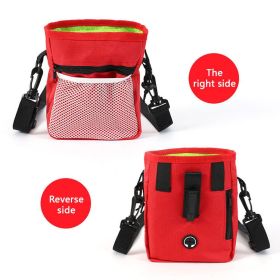 Dog Treat Pouch, Dog Training Treat Pouch for Pet, Dog Treat Pouch for Training (Color: Red)