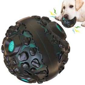 Dog Ball, Toy Squeaky for Aggressive Chewers Toys for Small/Medium (Ships From: China, Color: Black Blue)