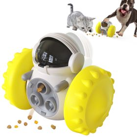 Paw Partner Dog Tumbler, Slow Feeder Swing Training Food Dispenser (Ships From: China, Color: Yellow)