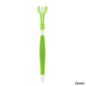 Three-Sided Pet Toothbrush, Toothbrush Cleaning Dog (Color: B01)