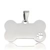 Stainless Steel Bone Shaped Pendant Collars, Metal Pendant for Pet Necklace