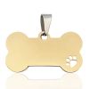 Stainless Steel Bone Shaped Pendant Collars, Metal Pendant for Pet Necklace