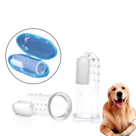 Popular Finger Silicone Dog Toothbrush (Color: Transparent, size: Pet Toothbrush (box))