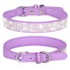 Pet Collar Shiny Artificial Rhinestone Dog Collar Microfiber Collar