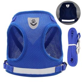 No Pull Harness Vest for Dog; Reflective Strip (Color: Blue, size: L)