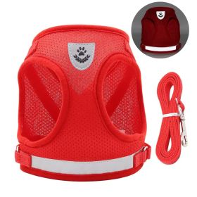 No Pull Harness Vest for Dog; Reflective Strip (Color: Red, size: M)