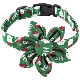 Sunflower Christmas Pet Collar, Bow Tie Collar with Adjustable Buckle (Color: Army Green, size: S)