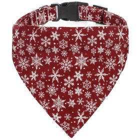 Sunflower Christmas Pet Collar, Bow Tie Collar with Adjustable Buckle (Color: Brick Red, size: XS)