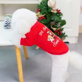 Christmas Hoodie with Santa Claus Pattern for Dog & Cat Warm Sweater (Color: Red, size: XXL)