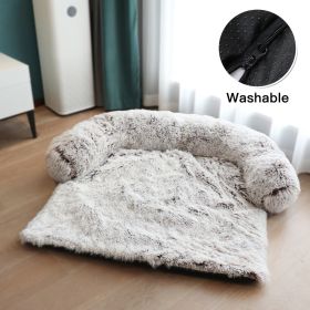 Pet Sofa; Warm Plush Pet Cushion for Indoor Dogs, Dog Blanket; Washable (Color: Light Coffee, size: XS)