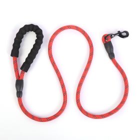 Strong Nylon Braided Dog Leash; Pet Training Running Rope; Pet (Color: Red, size: L)