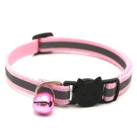 Collar for Dog & Cat; Dog Collar with Cartoon Cat Head (Color: Reflective Light Powder)