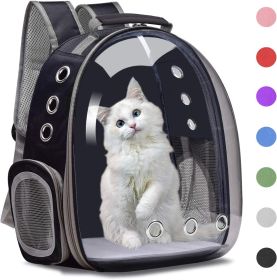 Backpack Carrier Bubble Bag; Carrier Space Capsule Airline Approved Travel Car (Color: Black)