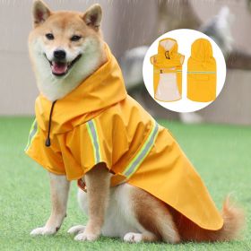 dog raincoat cloak type reflective strip, windproof dog hooded raincoat (colour: pink, size: L (3-5kg))