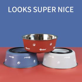 Dog Bowl for Food and Water, Stainless Steel Pet Feeding Bowl, Durable Non-Skid Insulated Heavy Duty with Rubber Bottom (Color: Blue, size: S)