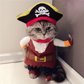 Funny Pet Clothes Pirate Dog Cat Costume Suit (size: S)