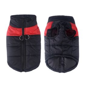 Windproof Dog Winter Coat Jacket Warm Dog Vest Cold Weather (Color: Red, size: 3XL)