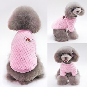 Knitwear Dog Sweater Soft Thickening Warm Pup Dogs Shirt Winter Puppy Sweater (size: L)