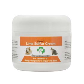 Lime Sulfur Pet Skin Cream, Veterinary Treatment for Itchy and Dry Skin (size: 4 oz)