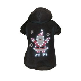 Lighting Juggling Santa Hooded Sweater Pet Costume (size: X-Small - (FBP3BKXS))