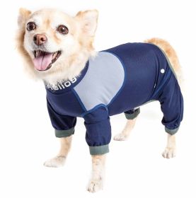 Dog Track Suit 'Tail Runner' Lightweight 4-Way-Stretch Breathable (Color: Blue, size: medium)