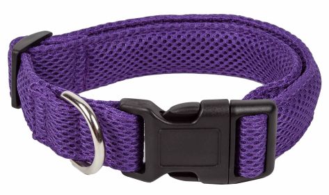 360 Degree Dual Sided Comfortable and Breathable Adjustable Mesh Dog Collar (Color: Purple, size: small)