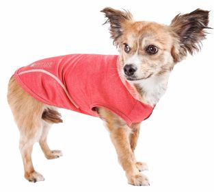 Premium 4-Way Stretch Two-Toned Sleeveless Dog T-Shirt Tank Top Hoodie (Color: Red, size: medium)