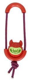 Sling-Away Treat Dispensing Launcher with Natural Jute, Toy (Color: Red)