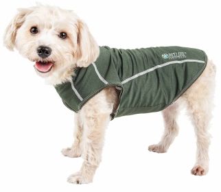 'Racerbark' 4-Way Stretch Performance Active Dog Tank Top T-Shirt (Color: Green, size: X-Large)