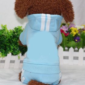 Pet four-legged clothes (Color: light blue, size: XXL)